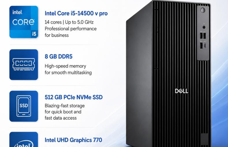 Dell Pro Tower QCT1250: The Ultimate Secure Workstation for Your Business!
