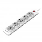 Huntkey SZN 501 WHITE Power Strip, 3-Years Warranty