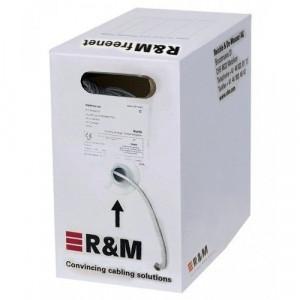 R&M Cat 6 Cable #R195731, 250MHz, LSZH, Grey, 23AWG, 305M Coil