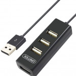 Unitek Y-2140 USB2.0 4-Port Hub Black Color, Cable 0.35M, China, 1-Year Warranty